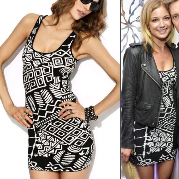 Torn by Ronny Kobo Tribal Knit Mini Dress Size Small - Picture 1 of 9